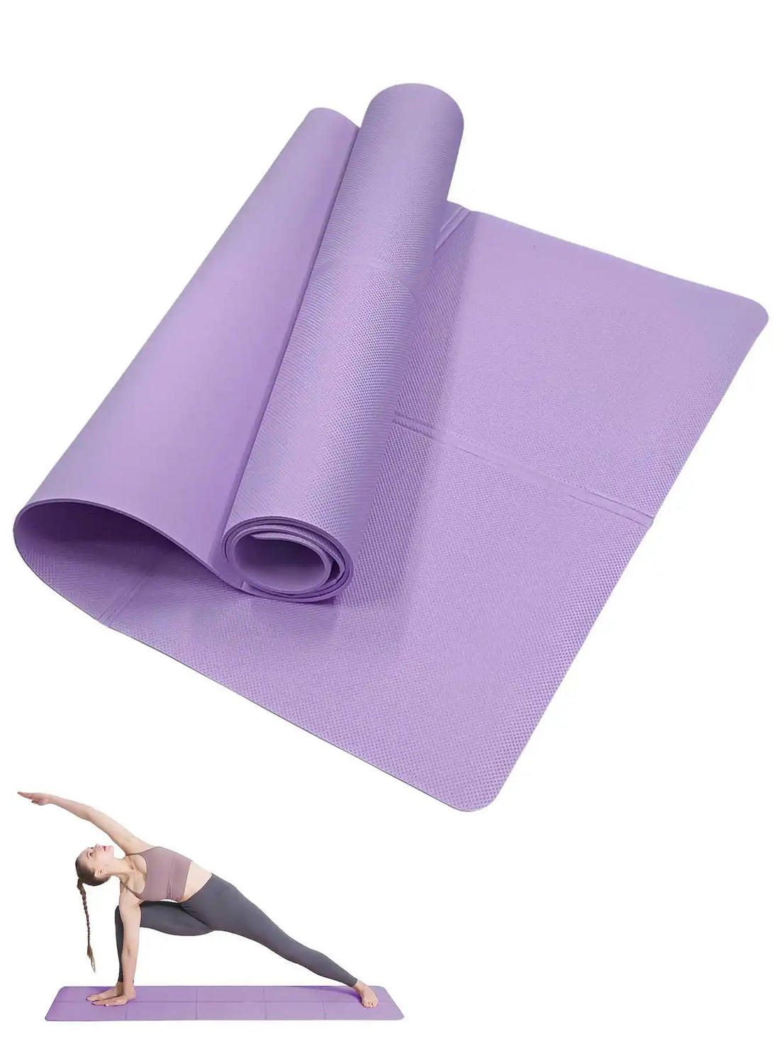 Non-Slip Yoga & Fitness Mat – 3/4/6mm Thick for Home or Travel