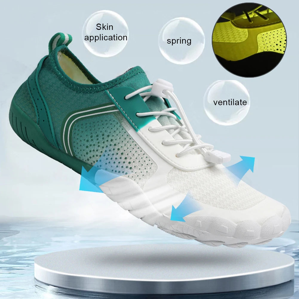 Water Shoes Upstream Aqua Shoes Qiuck Drying Sports Trainning Sneakers Non-Slip Lightweight Hiking Shoes Beach Swimming Footwear