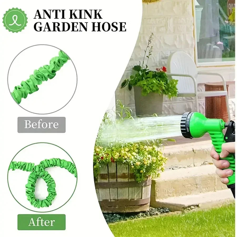 7-Function Water Spray Gun with Expandable Hose