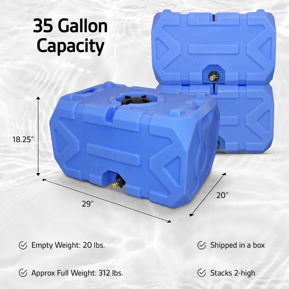 Exodus 35-Gallon Stackable Emergency Water Storage Tank