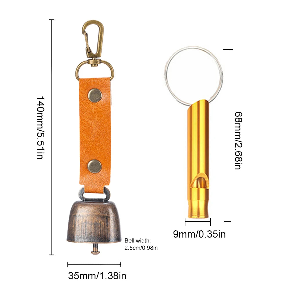 Loud Bear Bell with Emergency Whistle – 2–10 Set