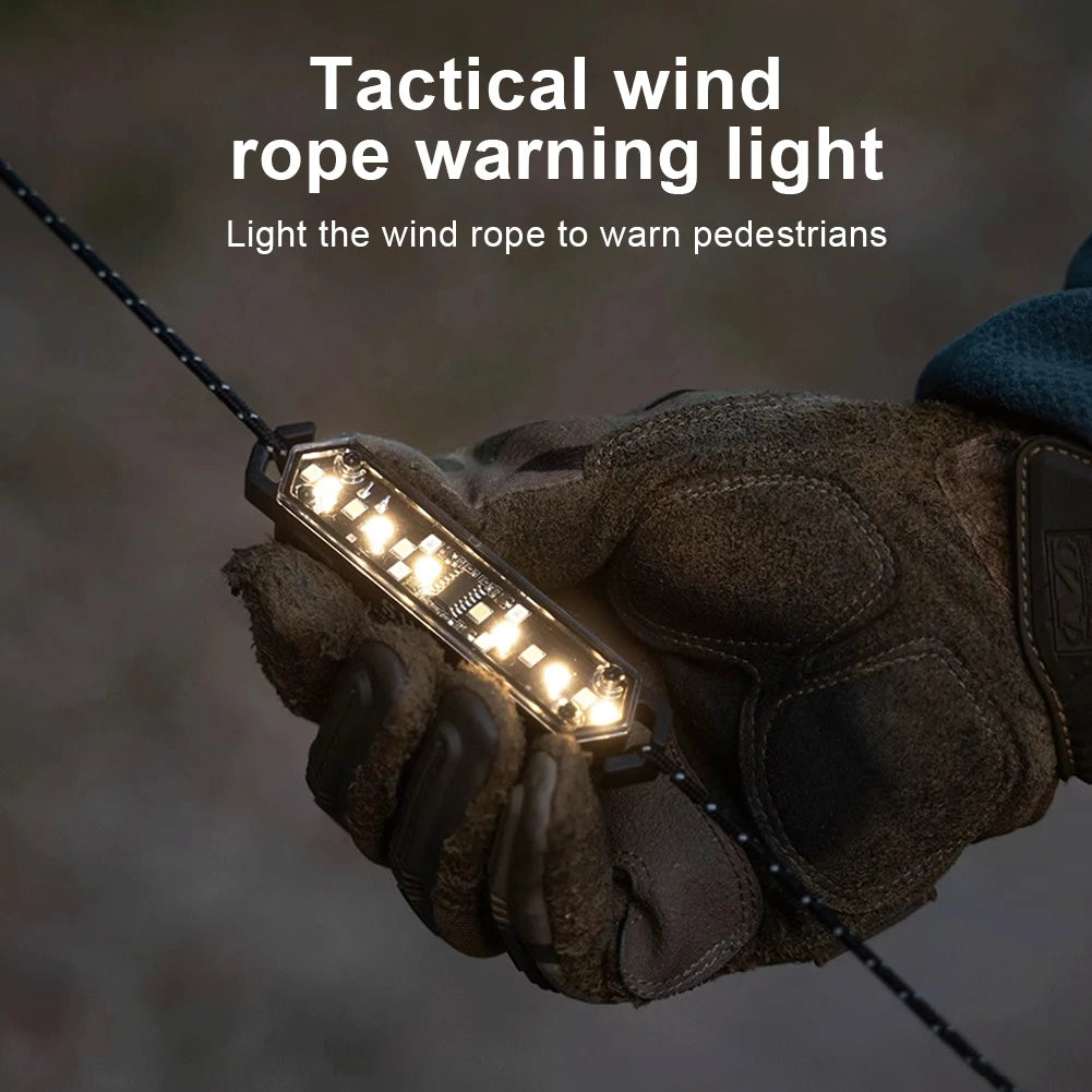 Type-C Rechargeable Tent String Light with Warning Mode