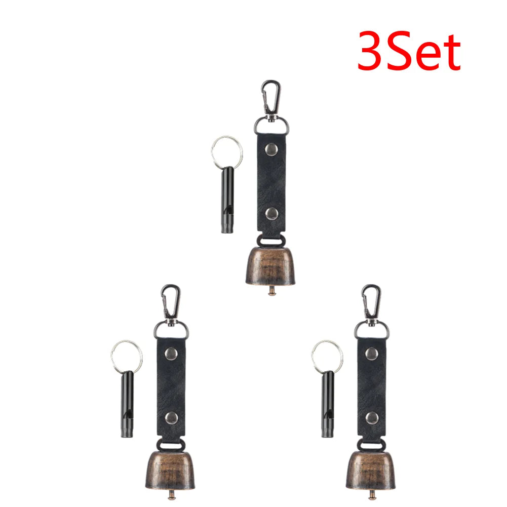 Loud Bear Bell with Emergency Whistle – 2–10 Set