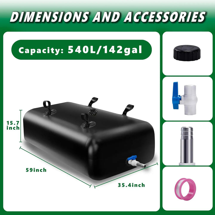 142-Gallon Foldable Water Bladder Storage Tank