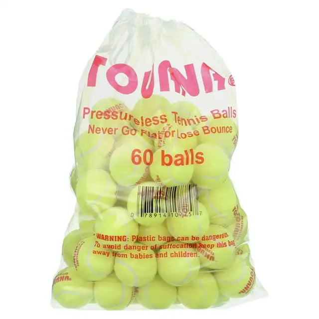 Tourna Pressureless Tennis Balls – Pack of 60