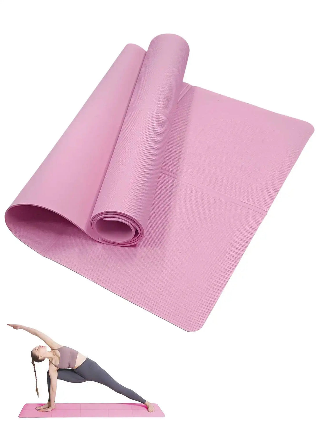 Non-Slip Yoga & Fitness Mat – 3/4/6mm Thick for Home or Travel
