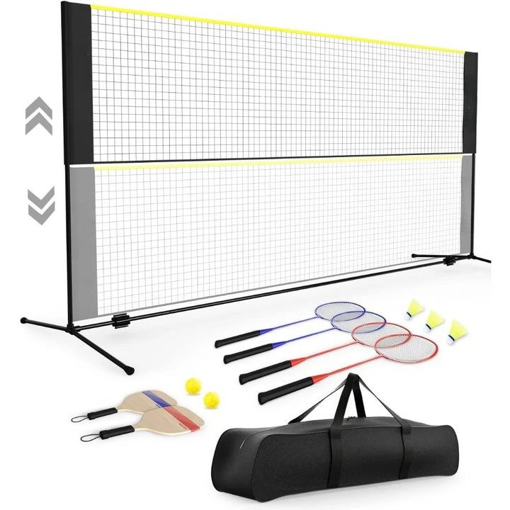 Portable Pickleball & Badminton Set