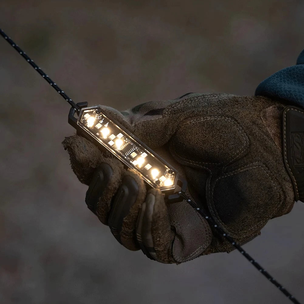 Type-C Rechargeable Tent String Light with Warning Mode
