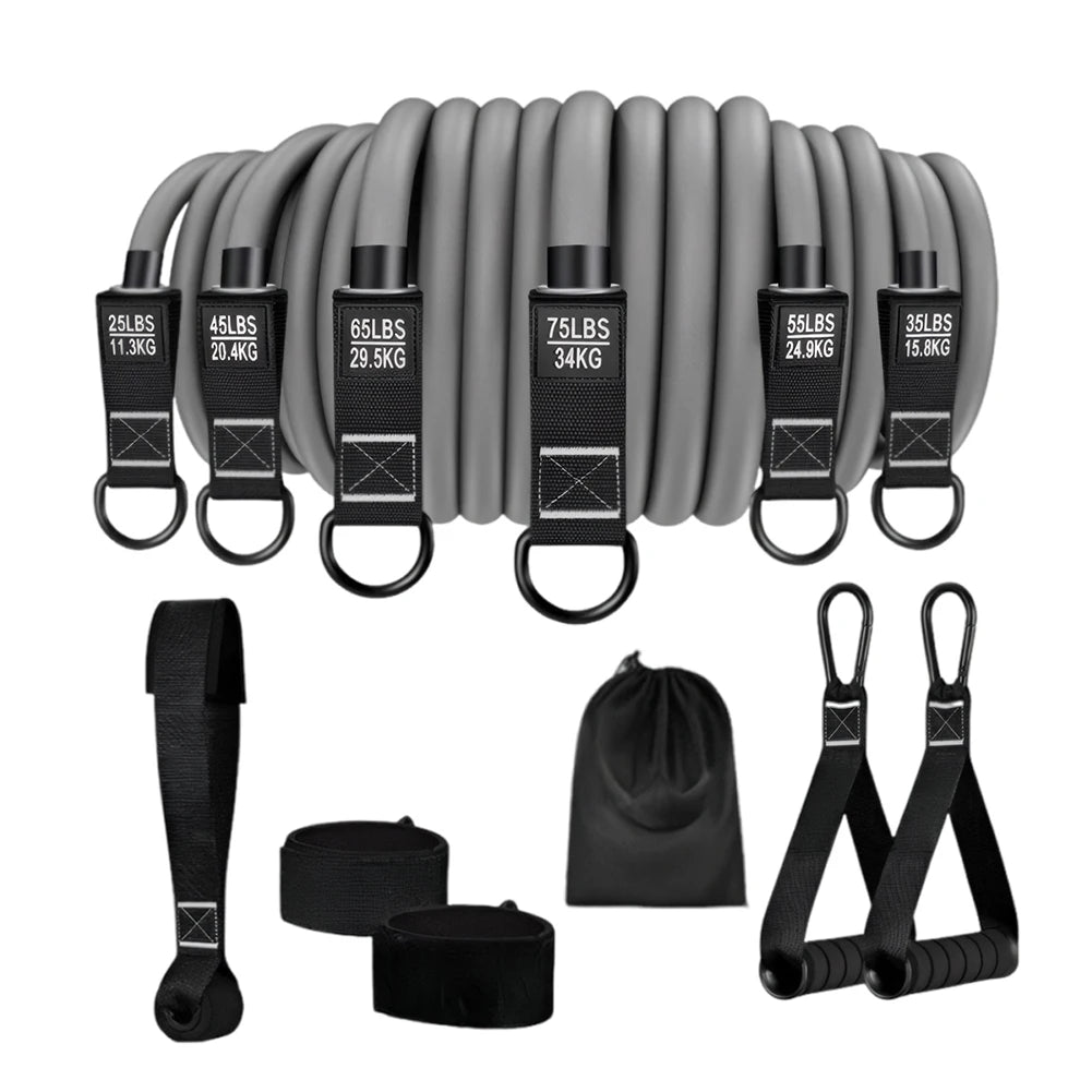 Resistance Bands Set – Exercise Bands with Handles for Home Workouts