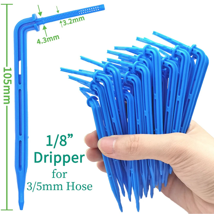 Oasis 50PCS 3-Way Tee Connectors – Barbed Couplings for 3/5mm Tubing, Micro Drip Irrigation Systems