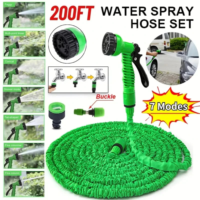 7-Function Water Spray Gun with Expandable Hose