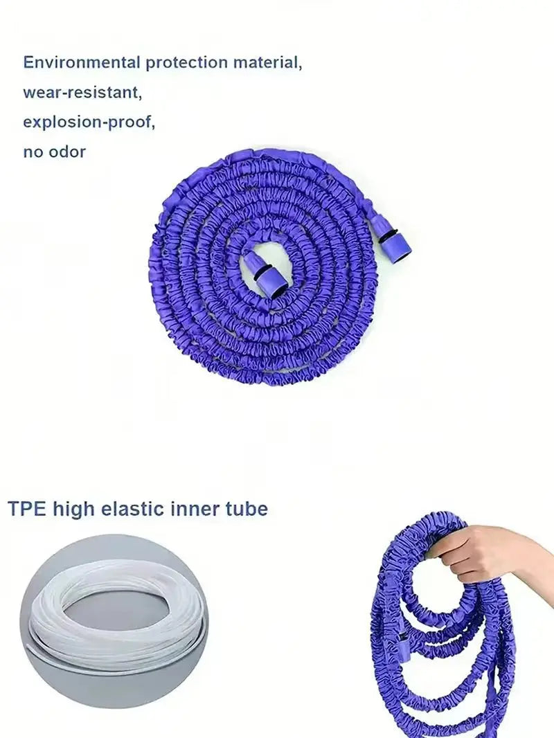 7-Function Water Spray Gun with Expandable Hose