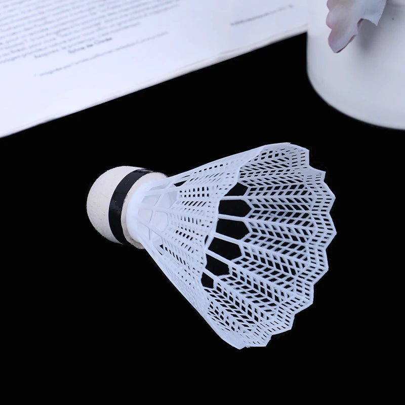 12-Pack White Plastic Badminton Shuttlecocks