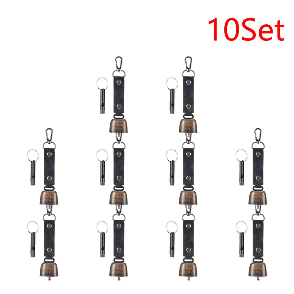 Loud Bear Bell with Emergency Whistle – 2–10 Set