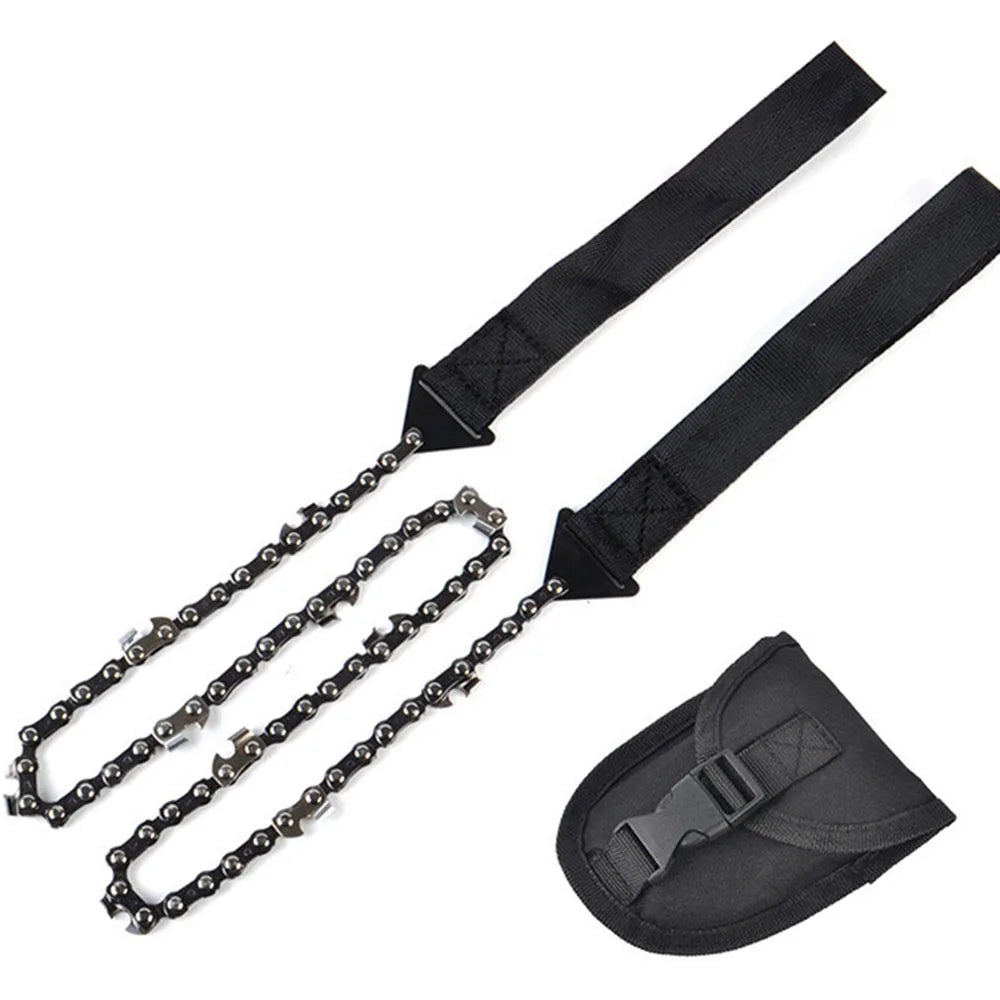 24-Inch Pocket Chain Saw – Portable Hand Saw for Camping, Survival, Hunting & Tree Cutting