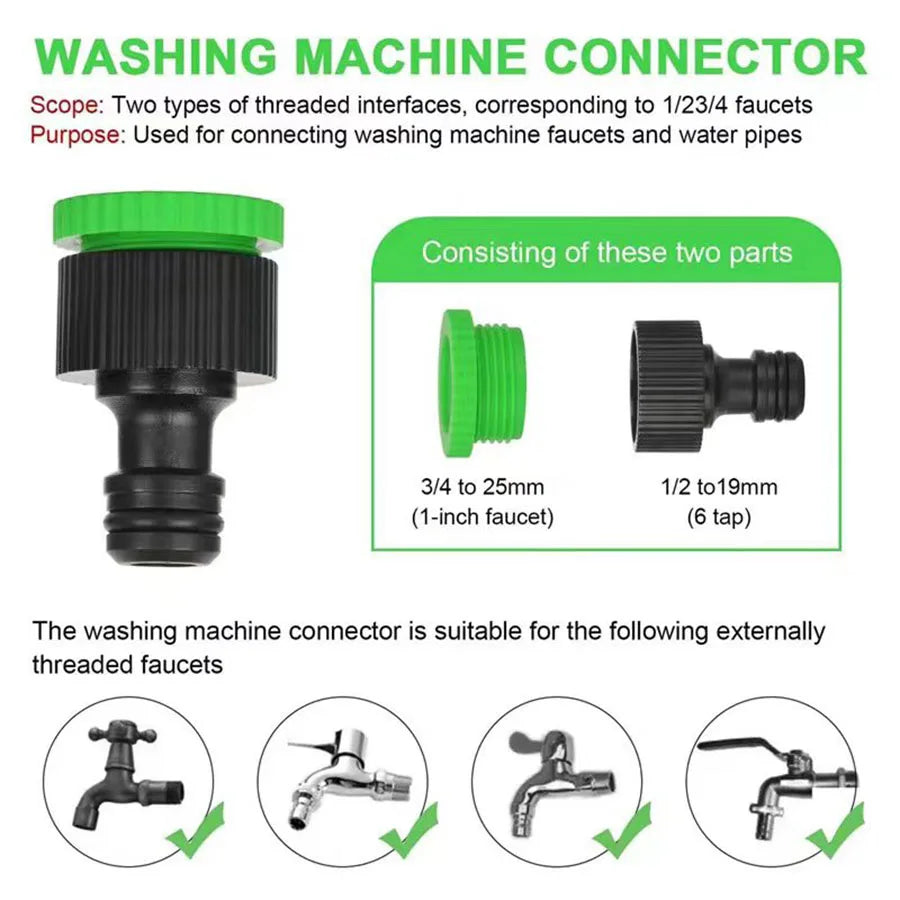 7-Function Water Spray Gun with Expandable Hose