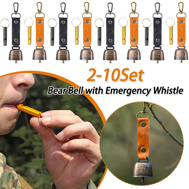 Loud Bear Bell with Emergency Whistle – 2–10 Set