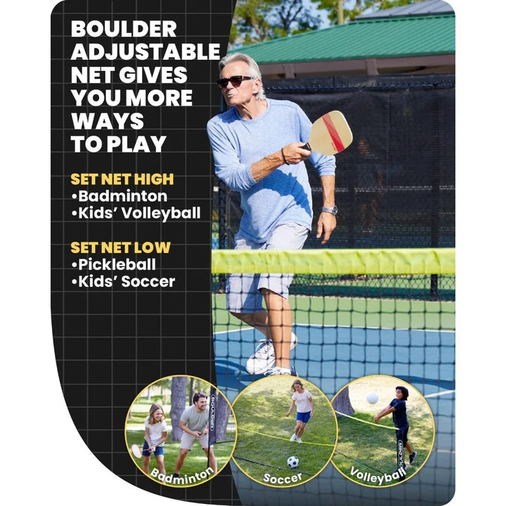 Portable Pickleball & Badminton Set