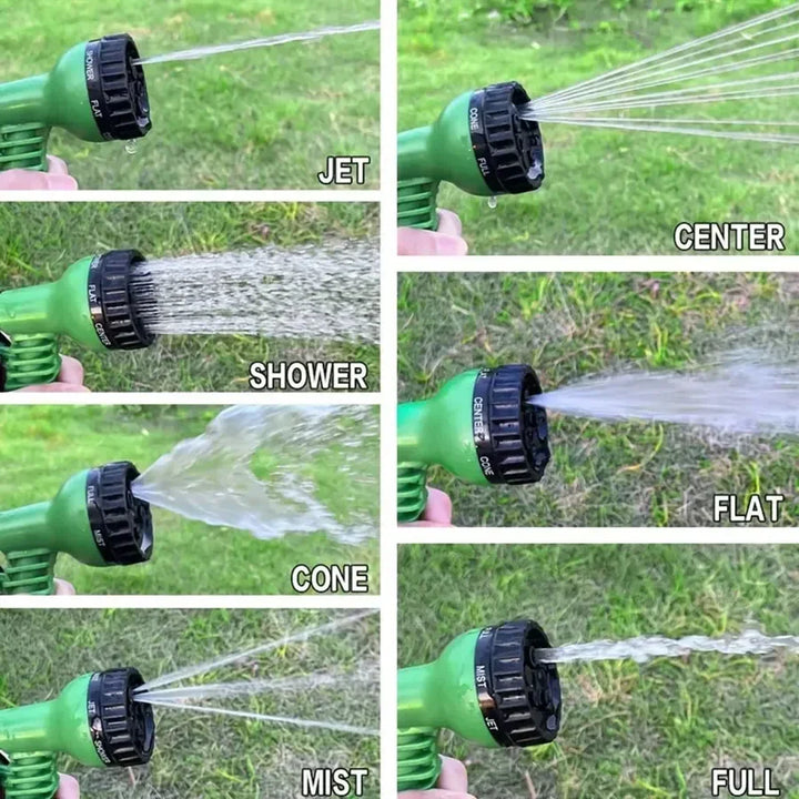 7-Function Water Spray Gun with Expandable Hose