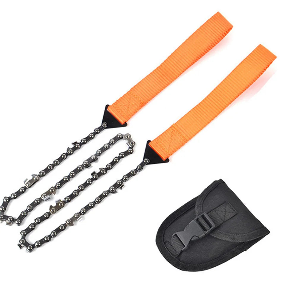 24-Inch Pocket Chain Saw – Portable Hand Saw for Camping, Survival, Hunting & Tree Cutting