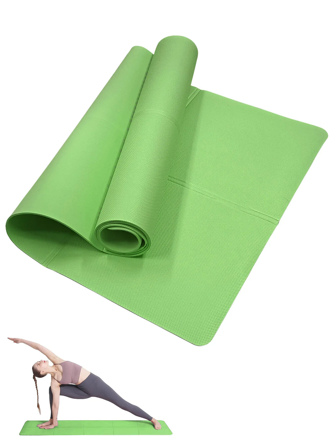 Non-Slip Yoga & Fitness Mat – 3/4/6mm Thick for Home or Travel