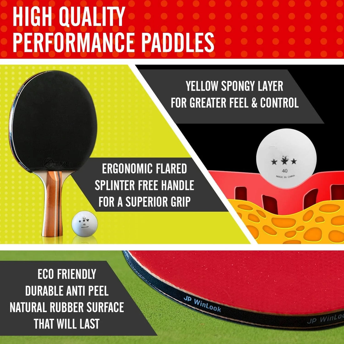 Portable Ping Pong Paddle Set