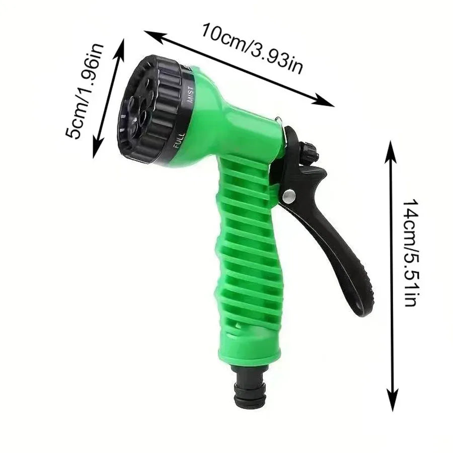 7-Function Water Spray Gun with Expandable Hose
