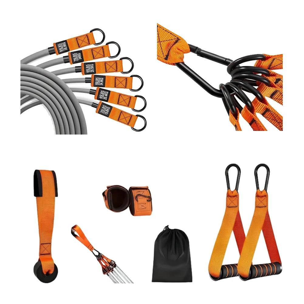 Resistance Bands Set – Exercise Bands with Handles for Home Workouts