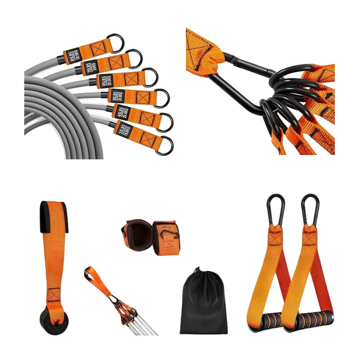 Resistance Bands Set – Exercise Bands with Handles for Home Workouts