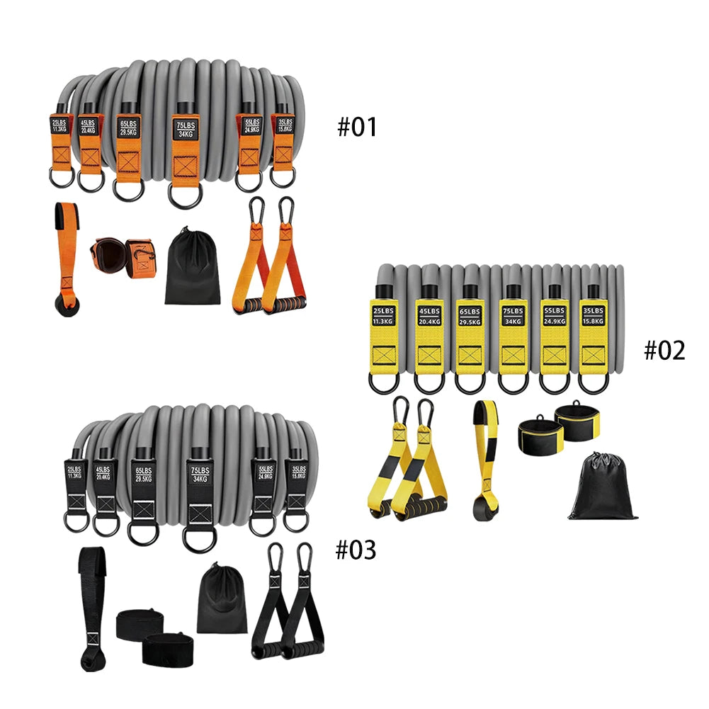 Resistance Bands Set – Exercise Bands with Handles for Home Workouts