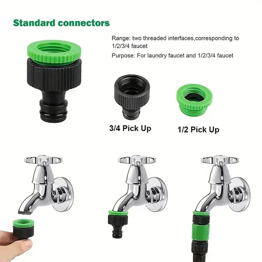 7-Function Water Spray Gun with Expandable Hose